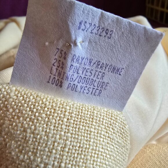 Lindor - Vintage Cream Coloured Blazer with Shoulder Pads​ - Picture 12 of 13